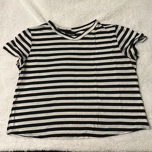 Black and white crop top